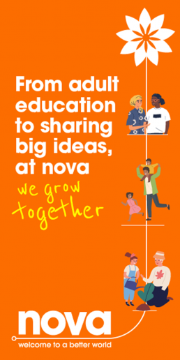 Adult education at Nova Poster welcome to a better world